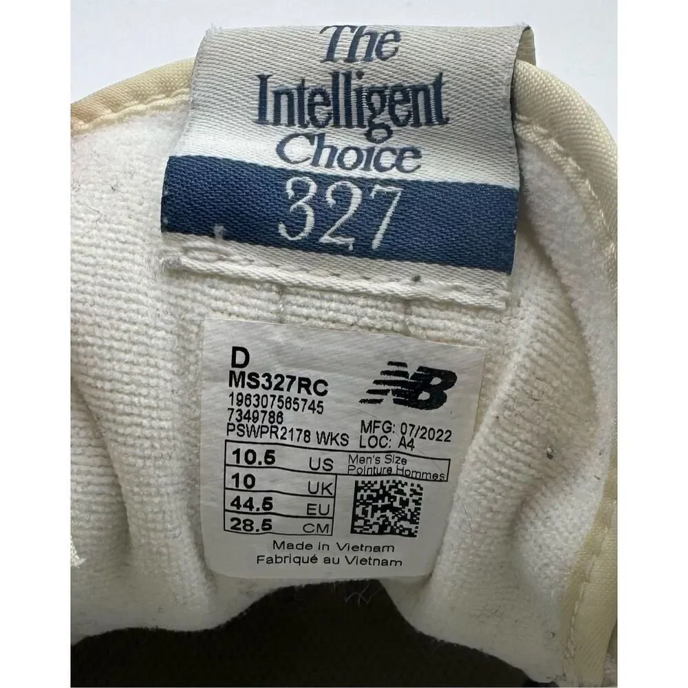 New Balance 327 MS327RC‎ Mens Beige Suede Casual Lifestyle Sneakers Shoes 10.5